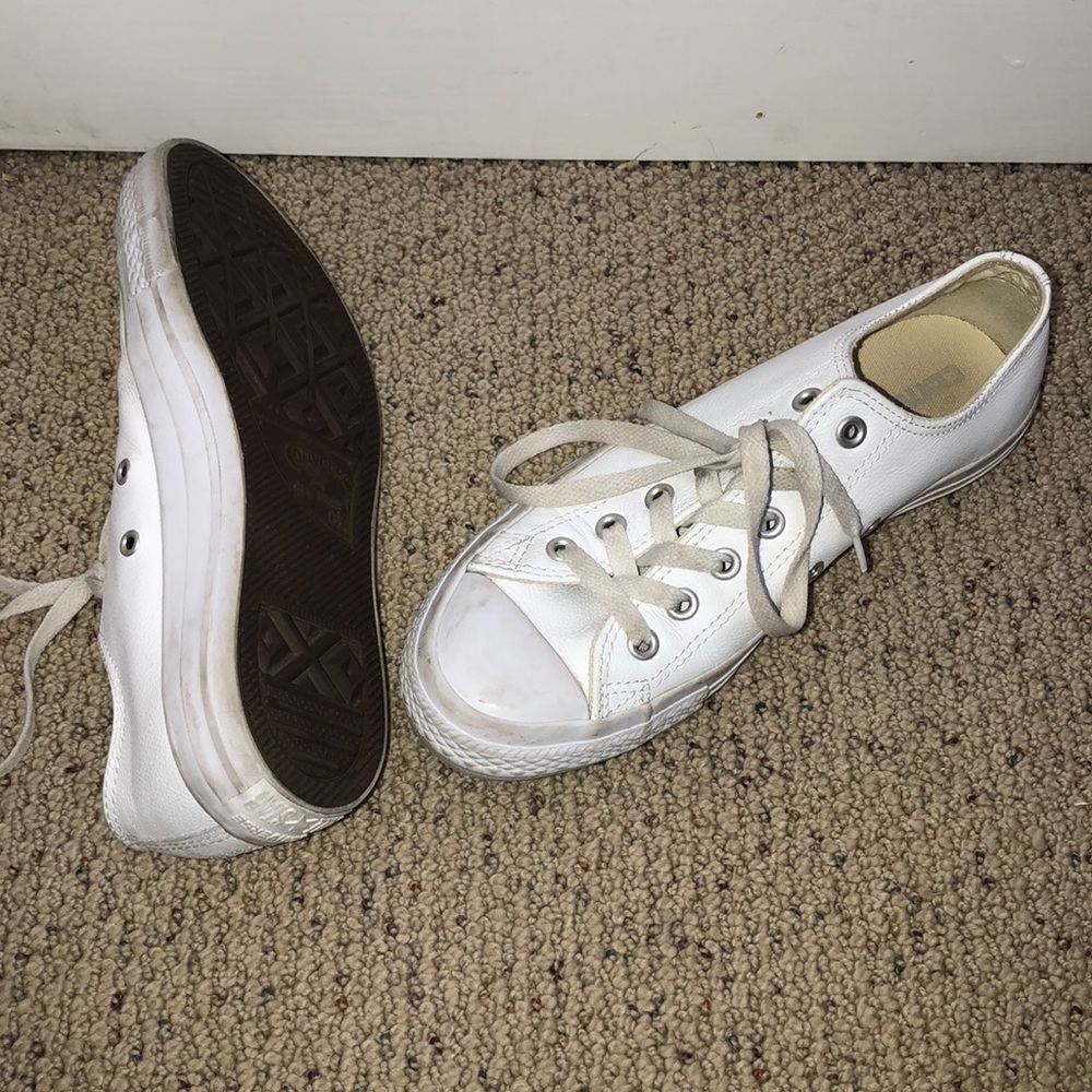 White leather converse
